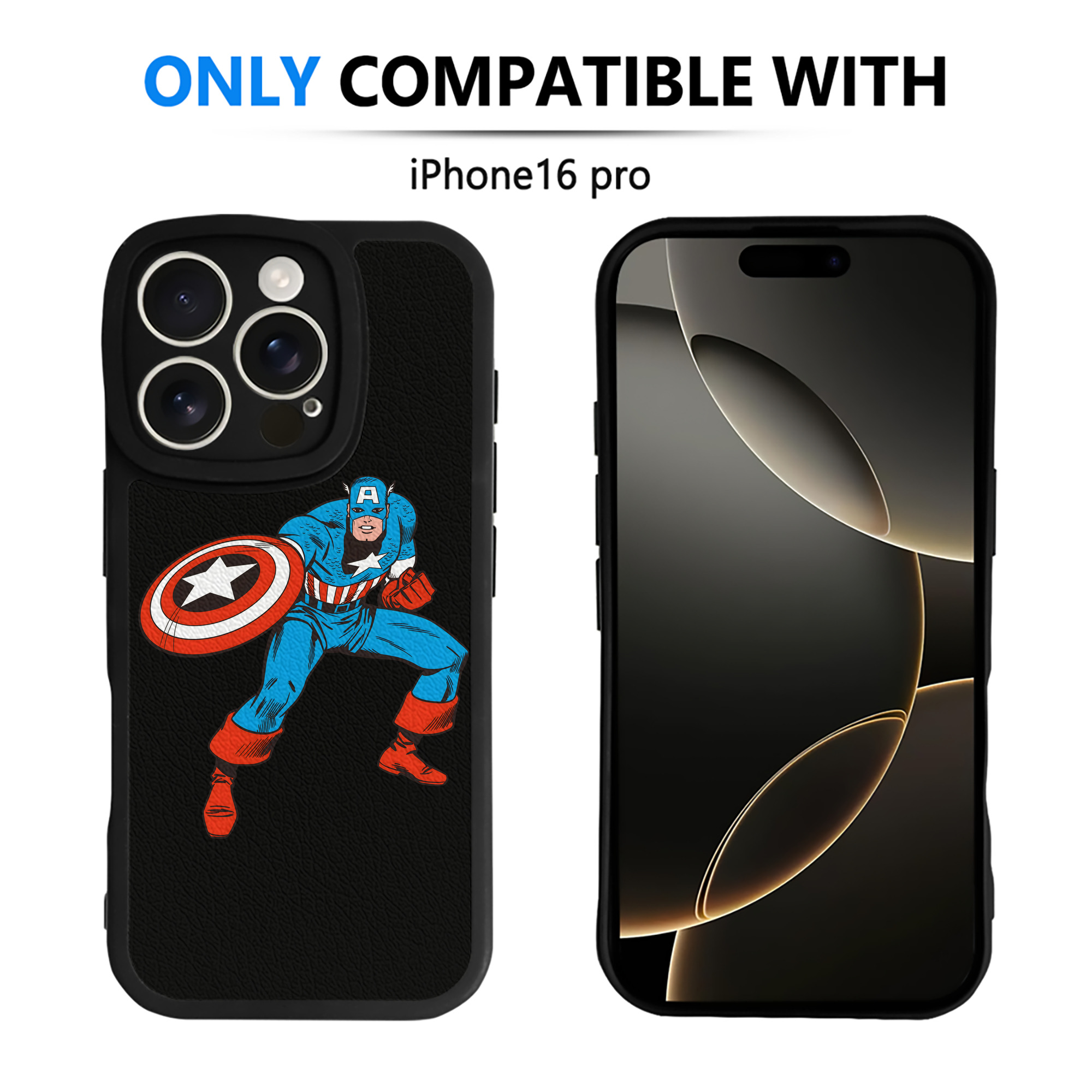 （画像用） アベンジャーズ The Avengers 【iPhone 16シリーズ対応】シリコンスマホケース（レザー調） 材質：シリコン